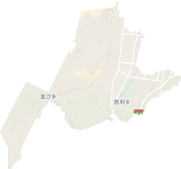 胜利乡地形地图