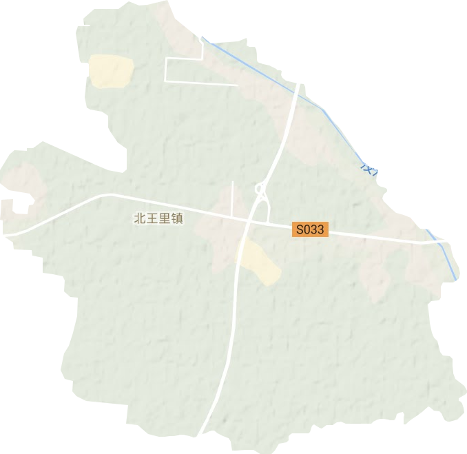 北王里镇地形地图