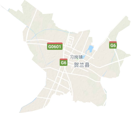 习岗镇地形地图