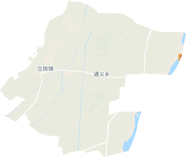 立岗镇地形地图
