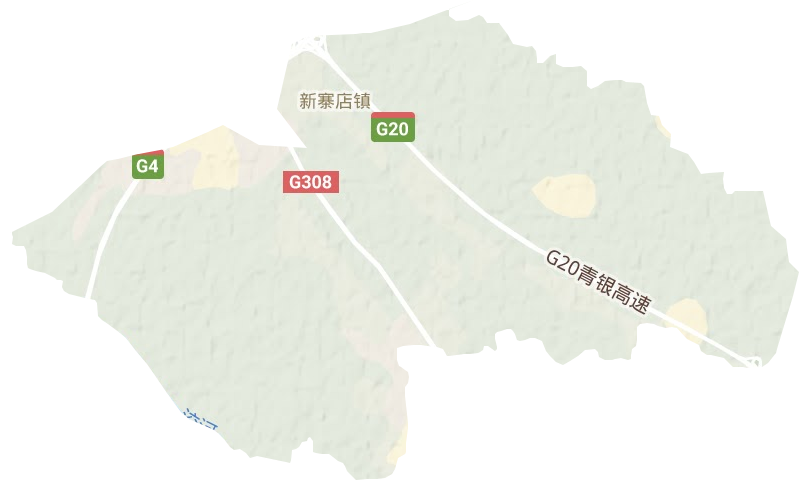 新寨店镇地形地图