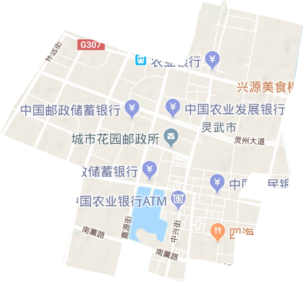 城区街道地形地图