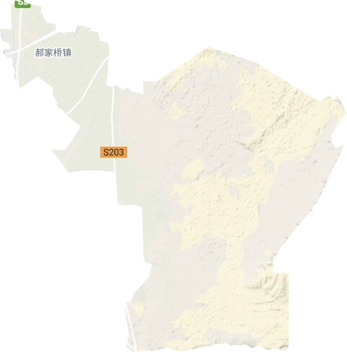 郝家桥镇地形地图