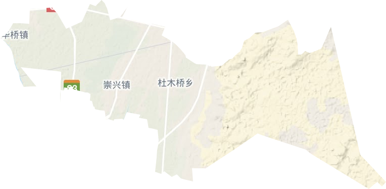 崇兴镇地形地图