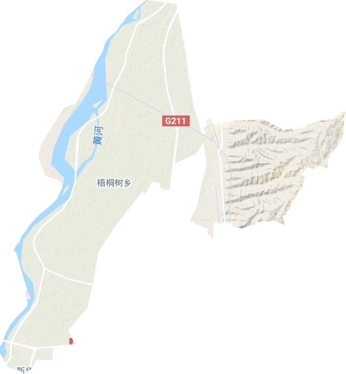 梧桐树乡地形地图