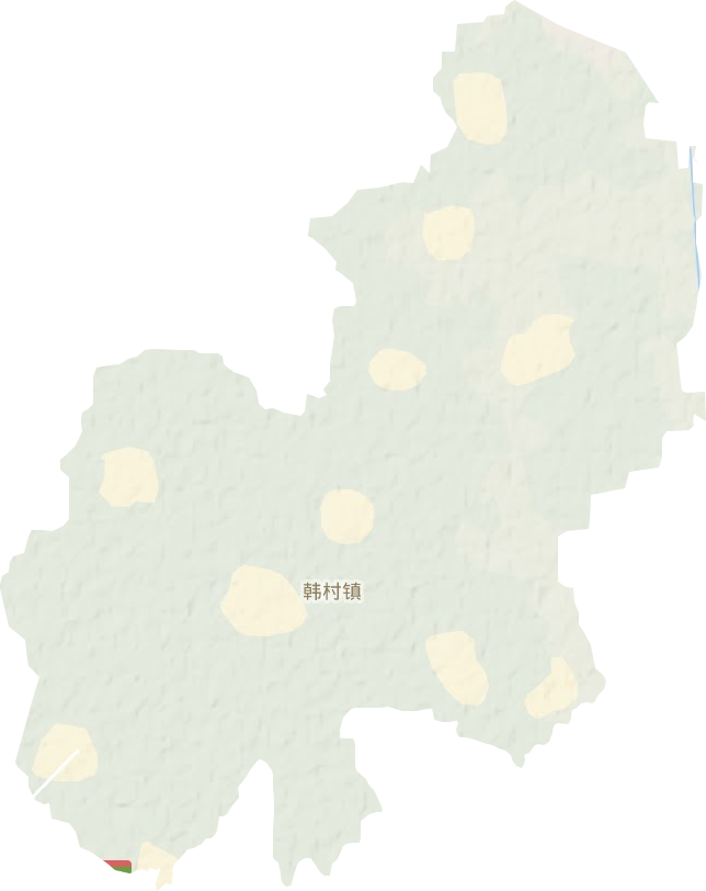 韩村镇地形地图