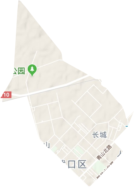 长城街道地形地图