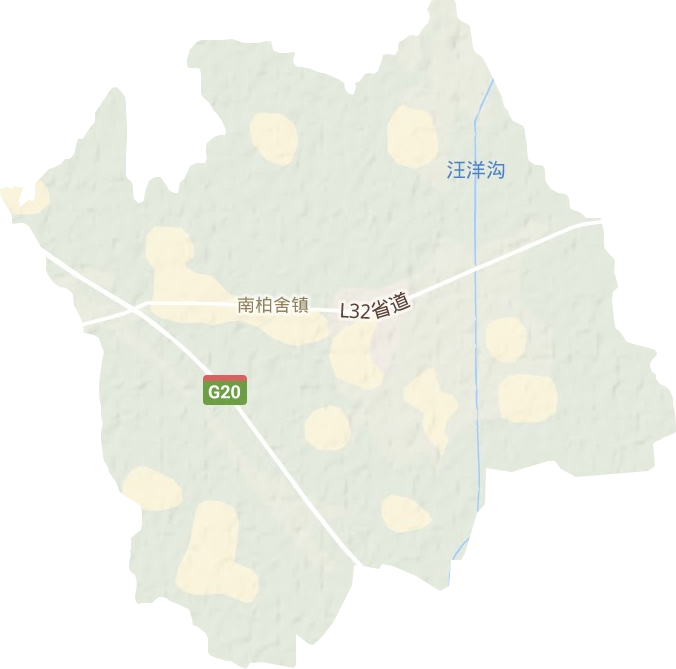 南柏舍镇地形地图