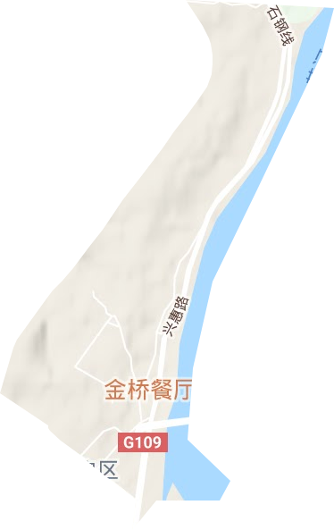 北街街道地形地图