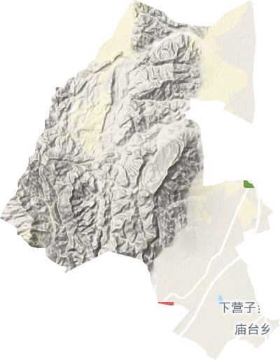 红果子镇地形地图