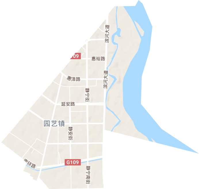 园艺镇地形地图