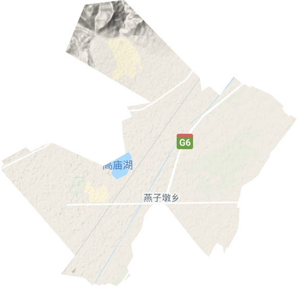 燕子墩乡地形地图