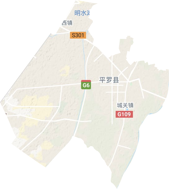 城关镇地形地图