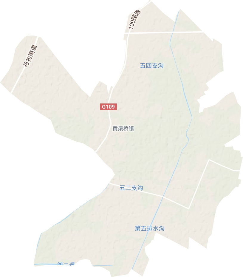 黄渠桥镇地形地图