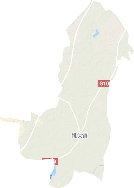 姚伏镇地形地图