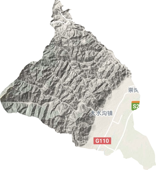 崇岗镇地形地图