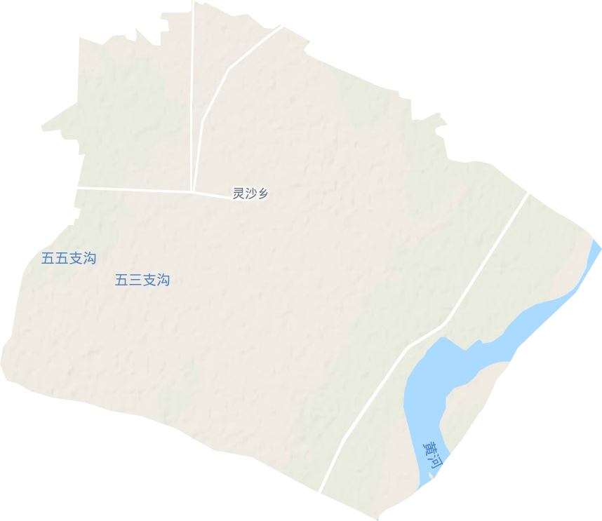 灵沙乡地形地图