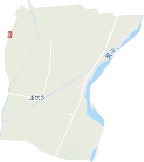 通伏乡地形地图