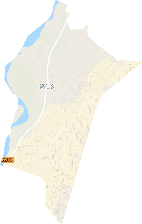 高仁乡地形地图
