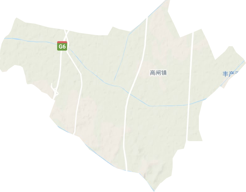 高闸镇地形地图