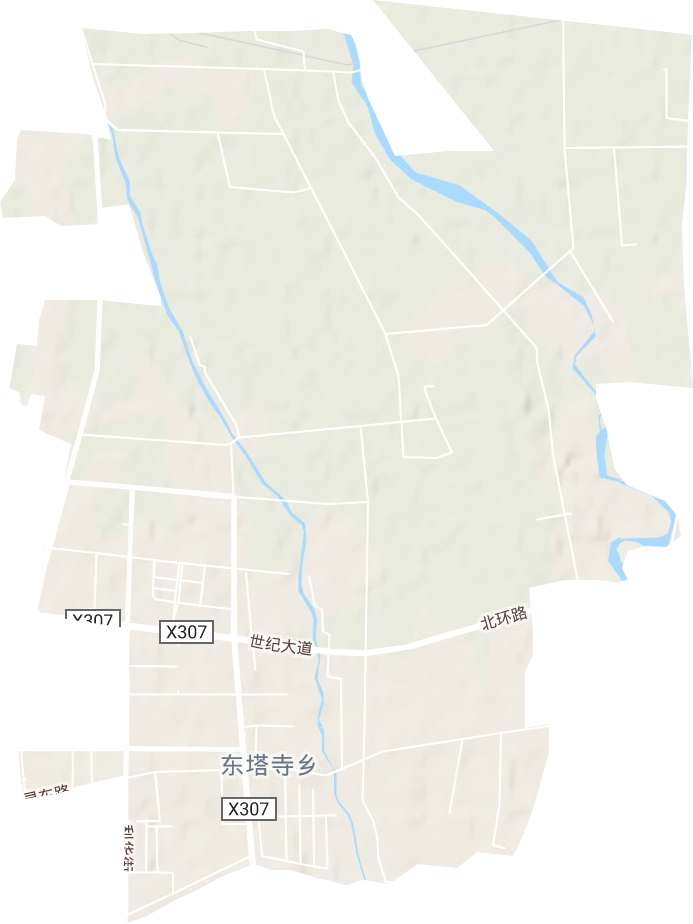 东塔寺乡地形地图