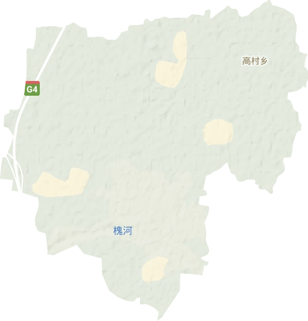 高村乡地形地图