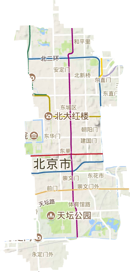 东城区地形地图