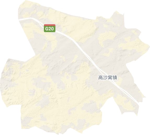 高沙窝镇地形地图