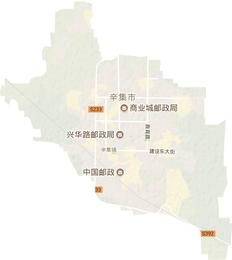 辛集镇地形地图