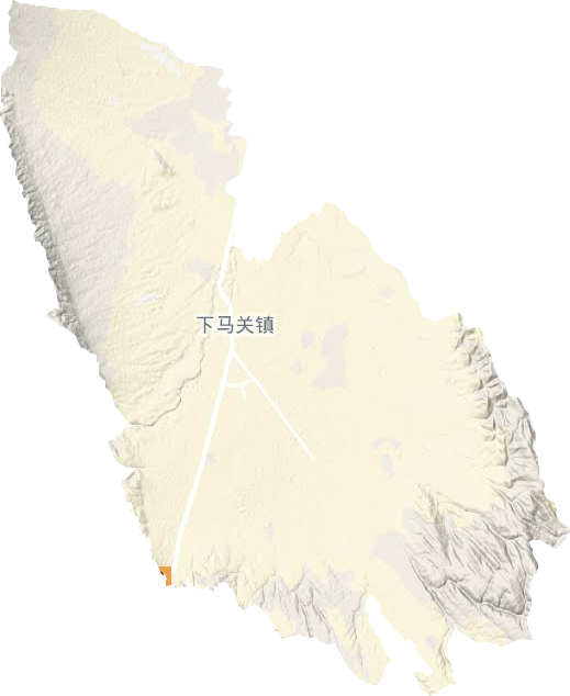 下马关镇地形地图