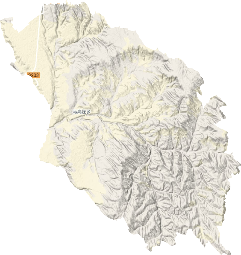 马高庄乡地形地图