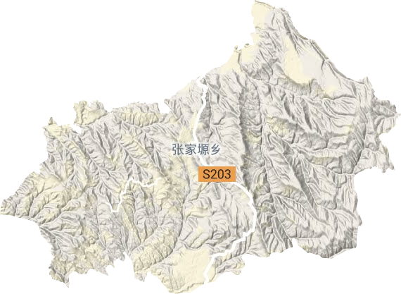 张家塬乡地形地图