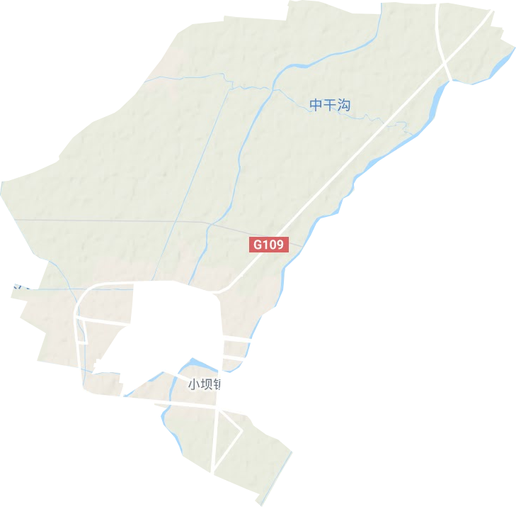小坝镇地形地图