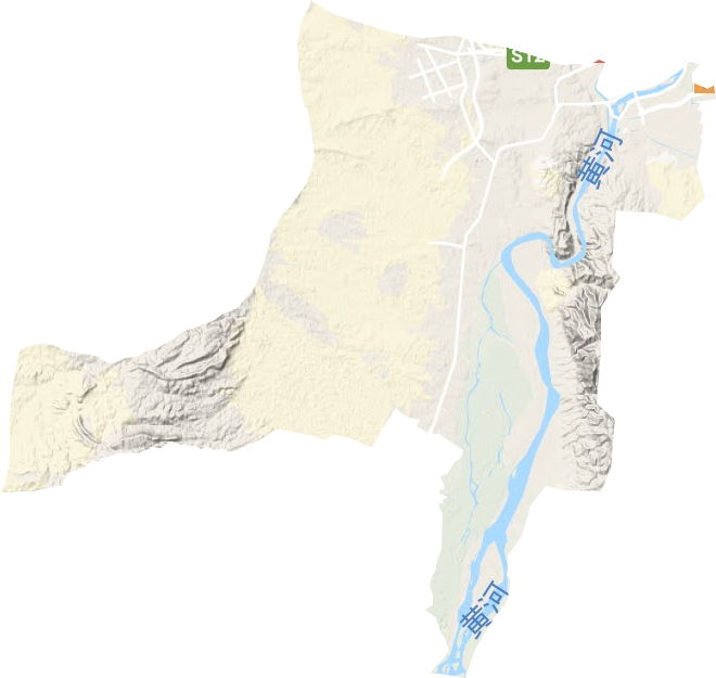 青铜峡镇地形地图