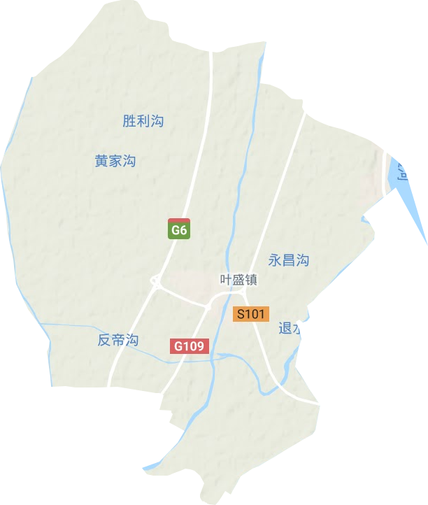 叶盛镇地形地图
