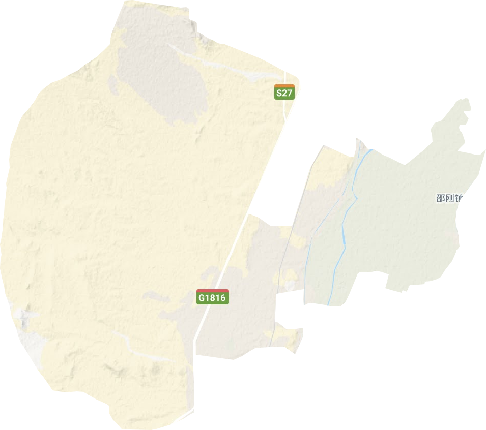邵岗镇地形地图