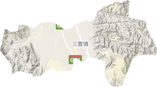 三营镇地形地图