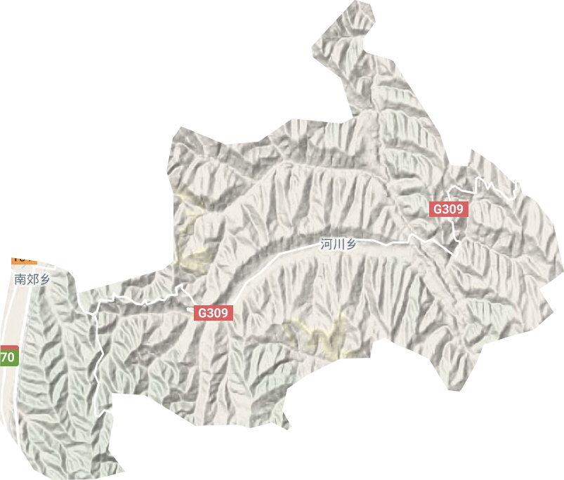 河川乡地形地图