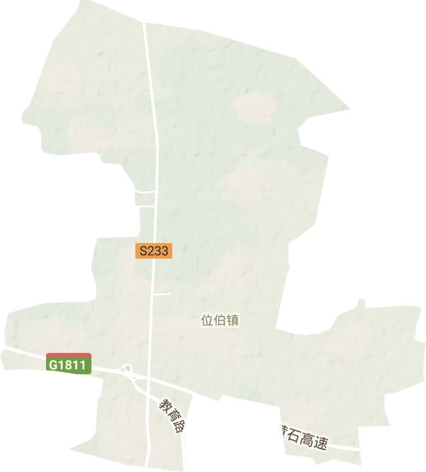 位伯镇地形地图