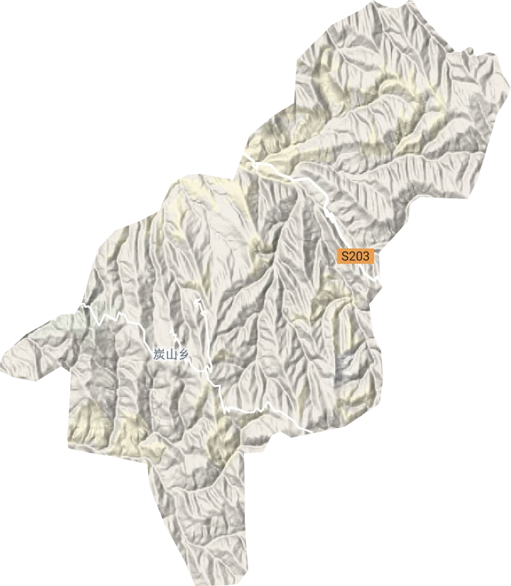 炭山乡地形地图