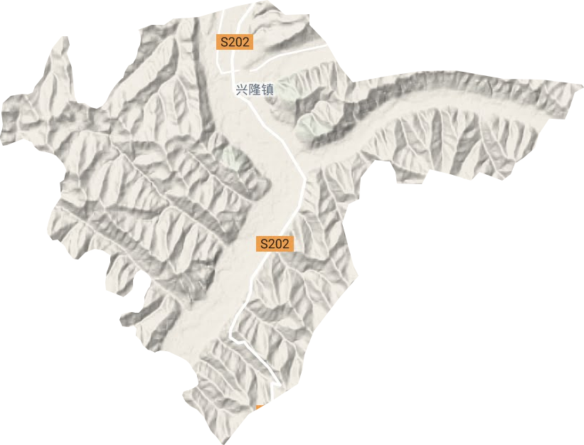 兴隆镇地形地图