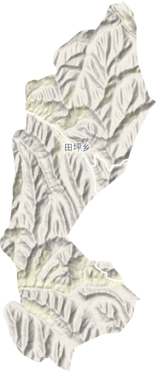 田坪乡地形地图