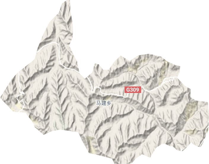 马建乡地形地图