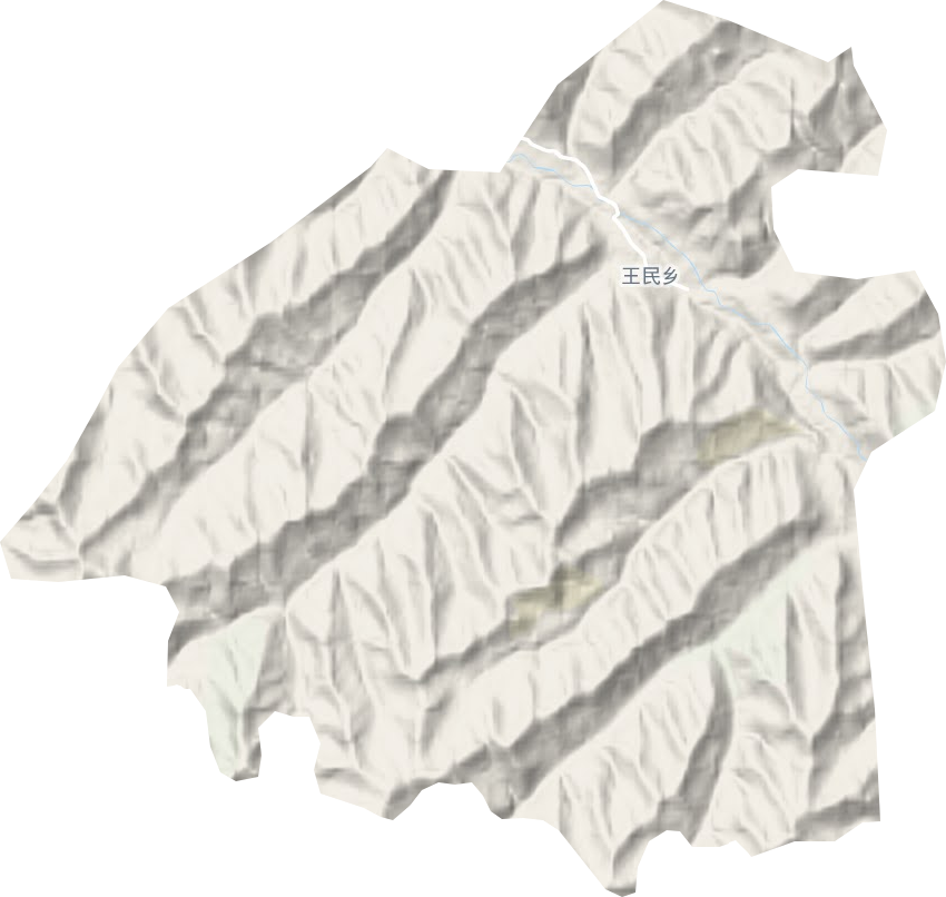 王民乡地形地图