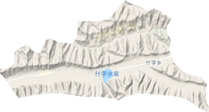 什字乡地形地图