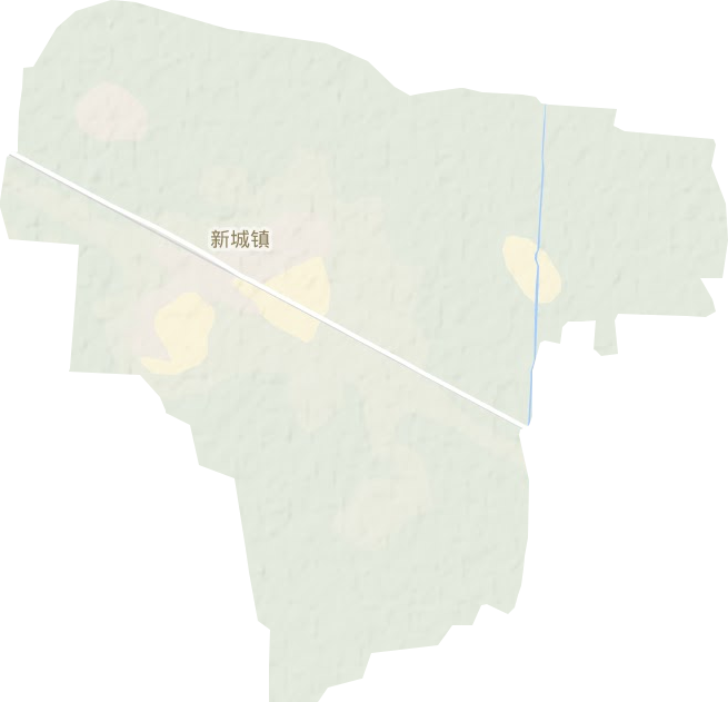 新城镇地形地图