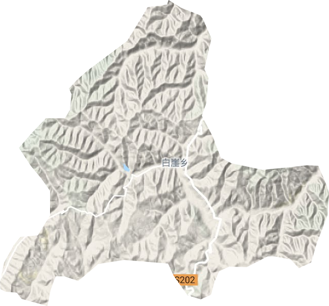 白崖乡地形地图