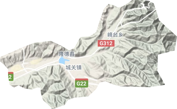 城关镇地形地图