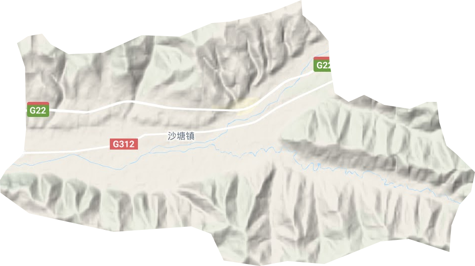 沙塘镇地形地图