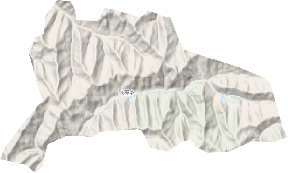 张程乡地形地图